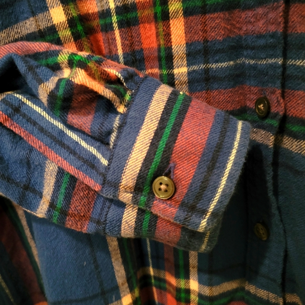 NWOT Lands End Boyfriend Fit Flannel Shirt - XL Tall - Picture 2 of 4